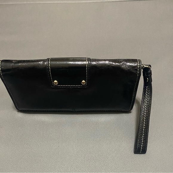 Large Coach Patent Leather Wristlet - Picture 2 of 6